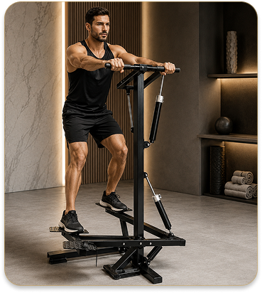 Trim Track machine being used in a home gym